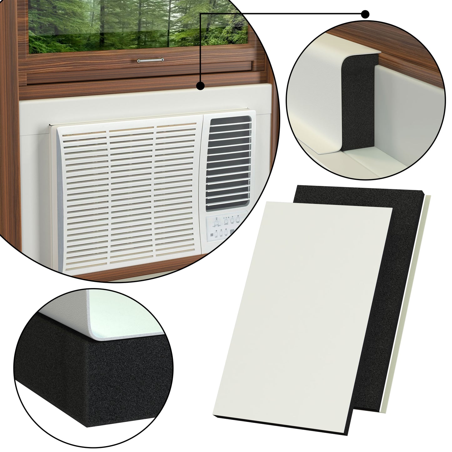Breeze Stop Surround Insulation for Window AC Units (Fits up to 36" wide window)